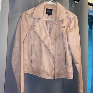 Suede moto jacket